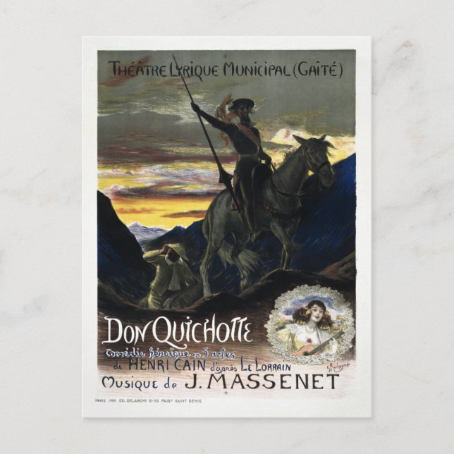 Carte Postale Opéra vintage Don Quichotte (Devant)
