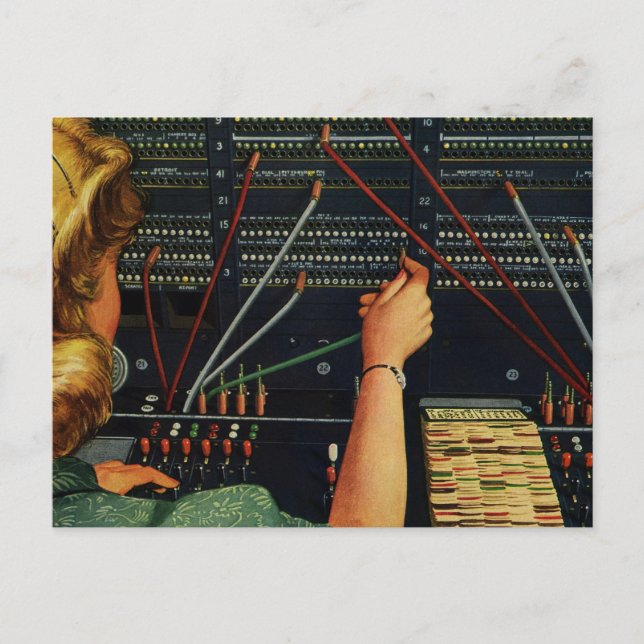 Carte Postale Opérateur de tableau de bord téléphonique, entrepr (Devant)