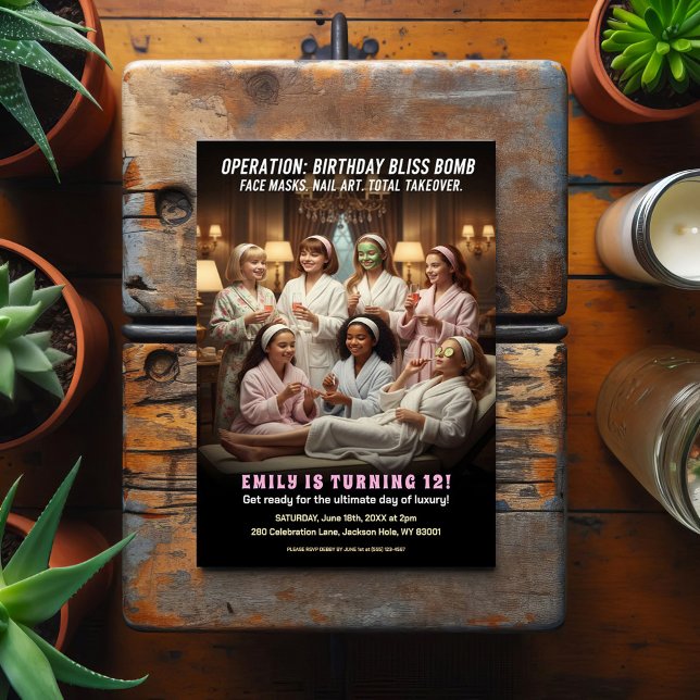 Carte Postale Opération Party Spa Bliss d'anniversaire  (Créateur téléchargé)