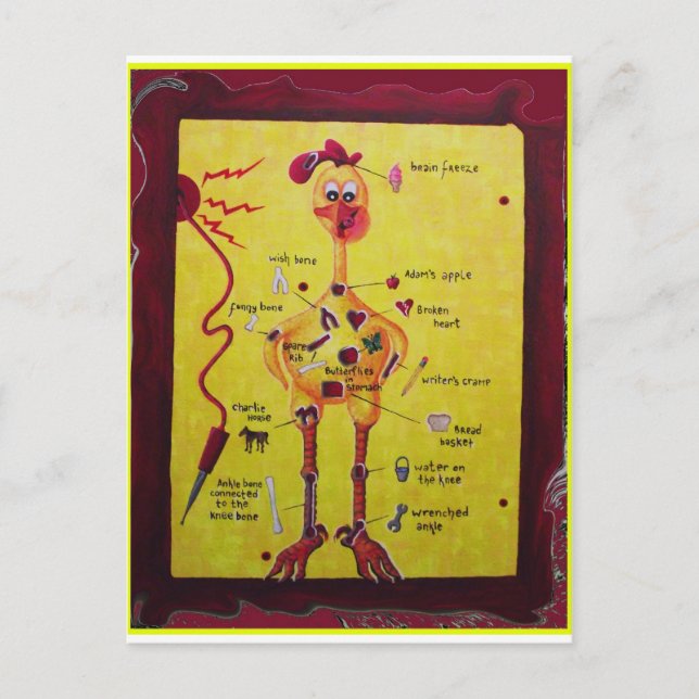 Carte Postale Opération Poulet en caoutchouc (Devant)