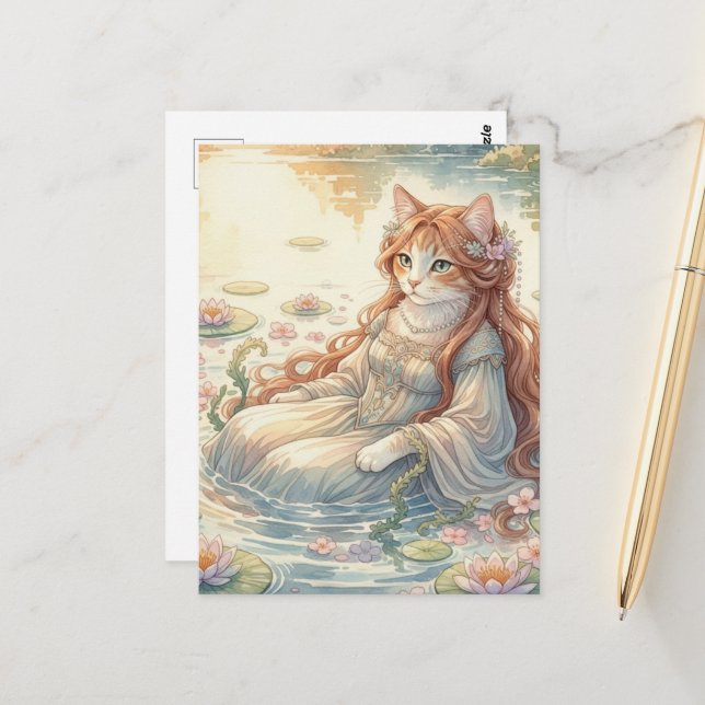 Carte Postale Ophelia as a Cat (Devant/Arrière en situation)