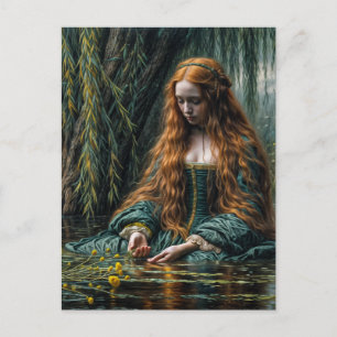 Carte Postale Ophelia près de l'arbre à saule Art Original 