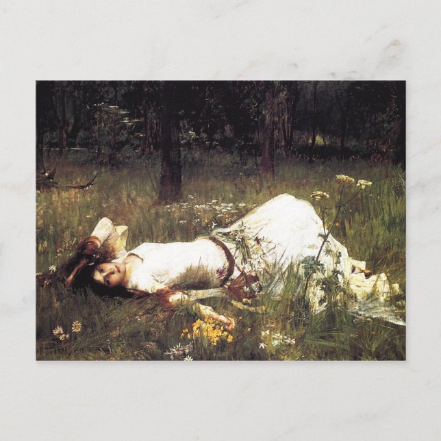 Carte postale Ophelia Waterhouse (Devant)