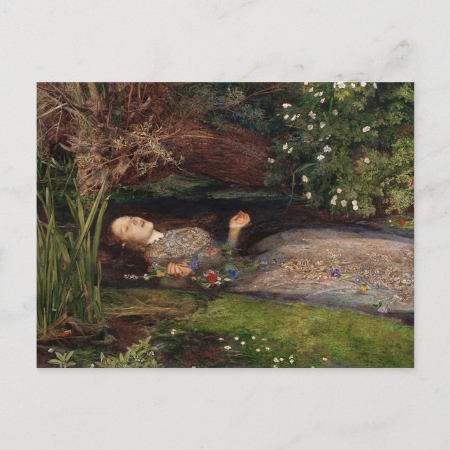Carte Postale Ophélie par John Everett Millais (Devant)