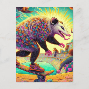 Carte postale Opossum Surreal Adorable