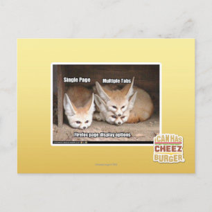 Carte Postale Options d'affichage de la page