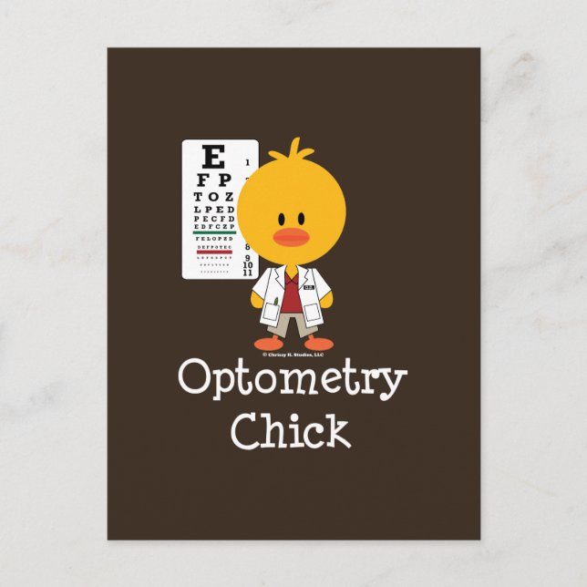 Carte postale Optométrie Chick (Devant)