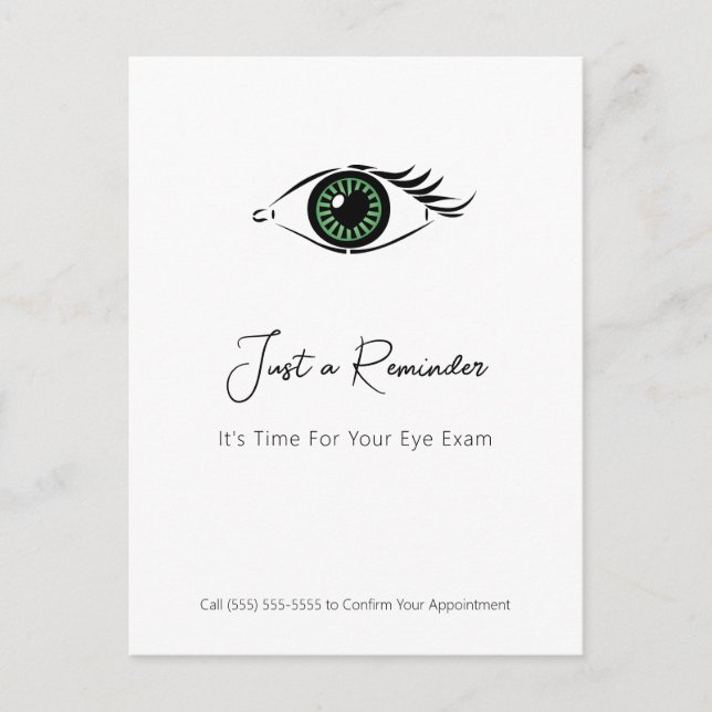 Carte Postale Optométriste professionnel Rappel de l'oeil du coe (Devant)