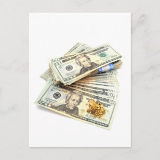 Carte Postale Or Et Argent