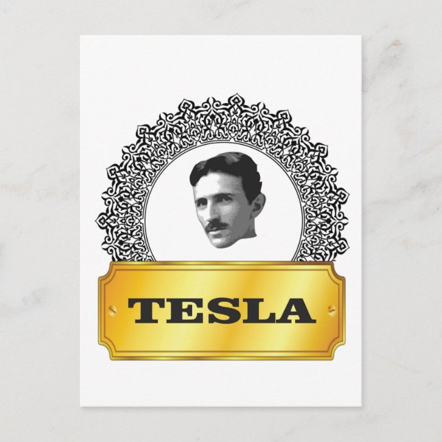 Carte Postale or nikola tesla (Devant)