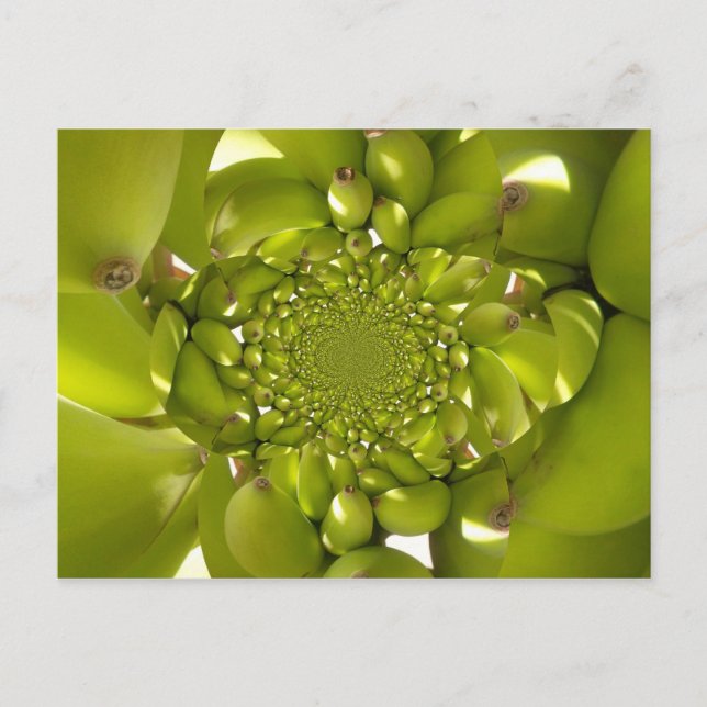 Carte Postale Or vert : banane tropicale Twist Kaleidoscope (Devant)