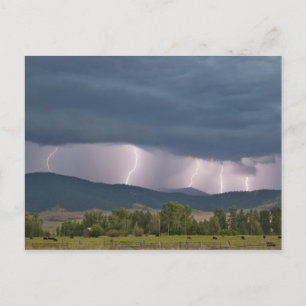 Carte Postale Orage a produit des éclairs dans le Jocko