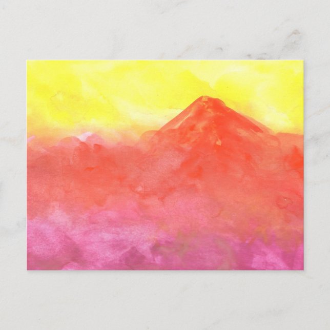 Carte Postale Orange Abstract Mountain Volcano (Devant)