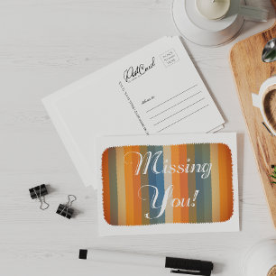 Carte postale orange colorée et amusante