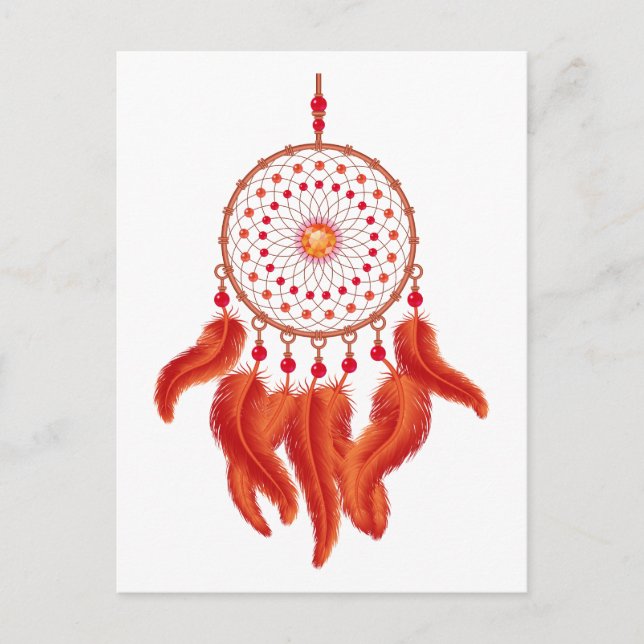 Carte Postale Orange Dream Catcher (Devant)