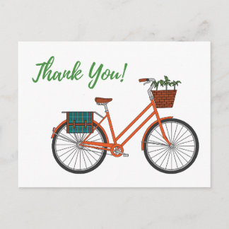 Carte Postale Orange Garden Vélo Merci