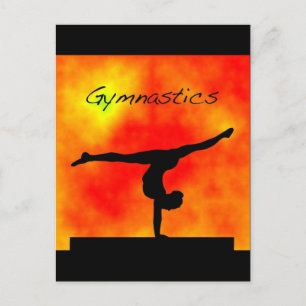 Carte postale Orange Gymnastique