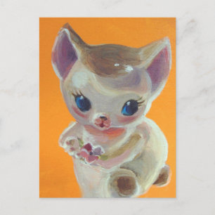 Carte Postale Orange Kitty Neko