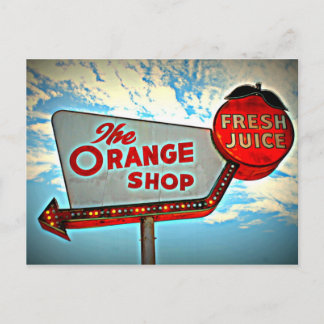 Carte postale Orange Shop
