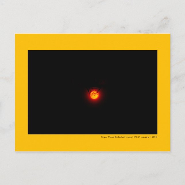 Carte Postale Orange superbe de basket-ball de lune 316-2 (Devant)