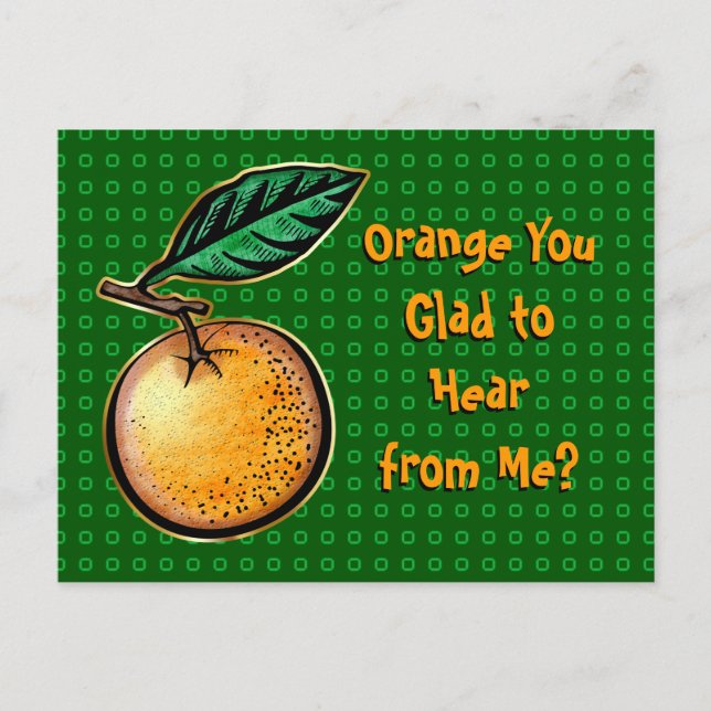 Carte Postale Orange Vous Êtes Heureux ? (Devant)