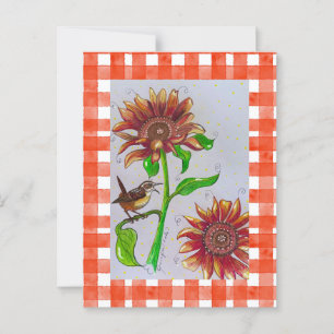 Carte postale Orange Wren