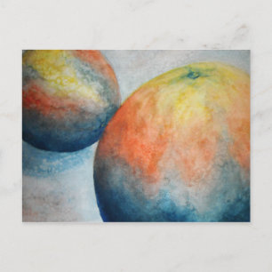 Carte Postale oranges aquarelles