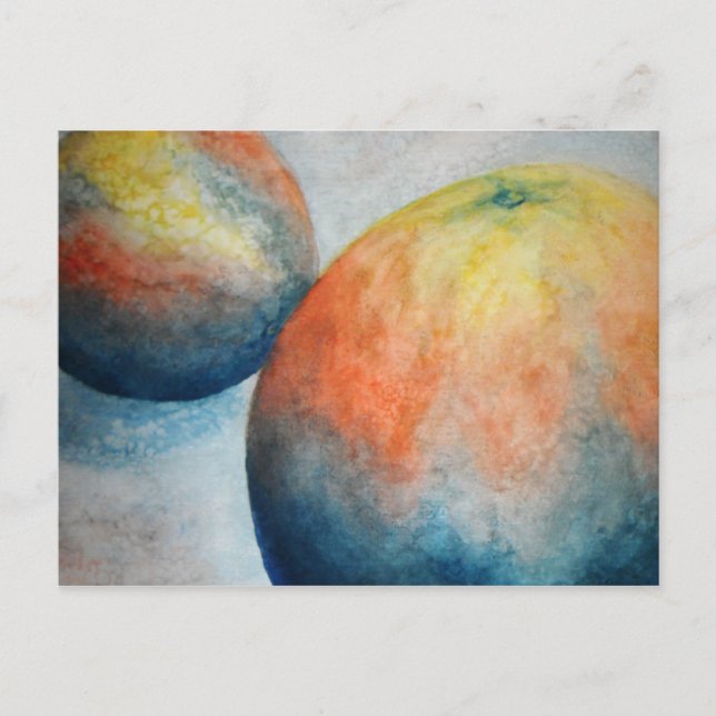 Carte Postale oranges aquarelles (Devant)