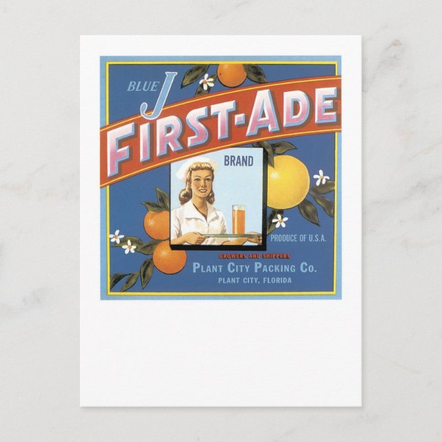 Carte Postale Oranges de marque Blue J First-Ade (Devant)