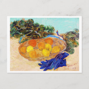 Carte Postale Oranges et citrons avec gants bleus, Van Gogh