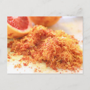 Carte Postale Oranges sanguines d'agrumes juteux et zeste