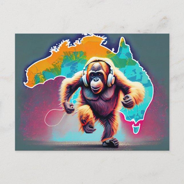 Carte Postale Orangutang en Australie (Devant)