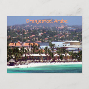 Carte Postale Oranjestad, Aruba aquarelle