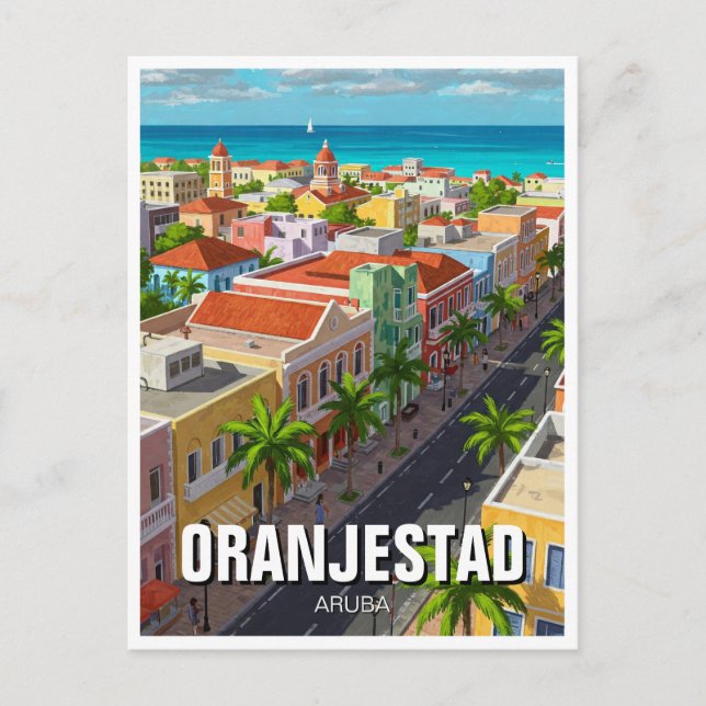 Carte Postale Oranjestad Aruba Travel (Devant)