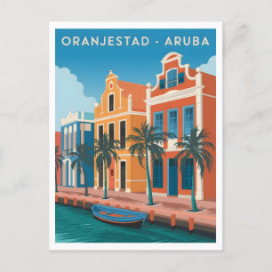 Carte Postale Oranjestad Aruba Vintage