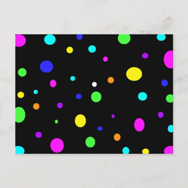 Carte postale Orbes colorées (Devant)