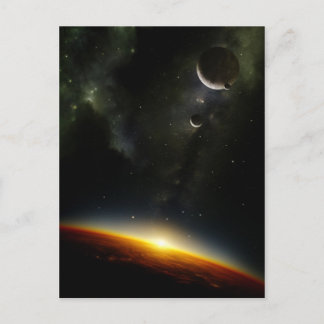Carte Postale Orbite d'une planète alien