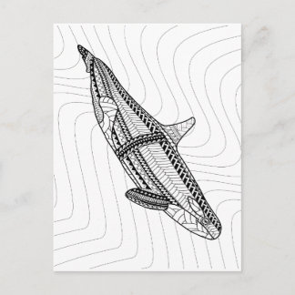Carte postale Orca pour adultes
