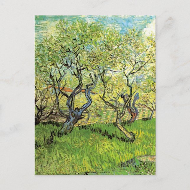Carte Postale Orchard à Blossom par Vincent van Gogh (Devant)