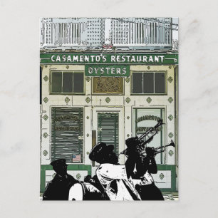 Carte Postale Orchestre de cuivres vintage de la Nouvelle-Orléan