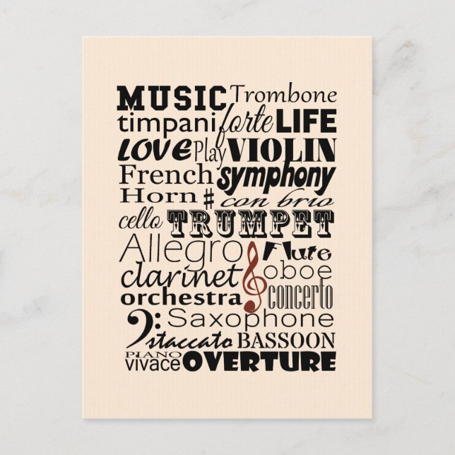 Carte Postale Orchestre de musique (Devant)