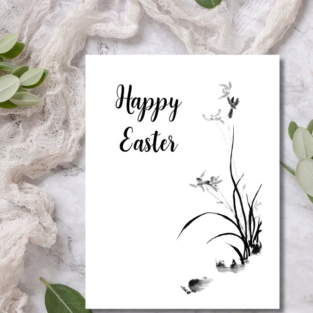 Carte Postale Orchidée chinoise - bw (Créateur téléchargé)