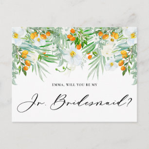 Carte Postale Orchidées & Kumquats Serez-vous ma Demoiselle d'Ho
