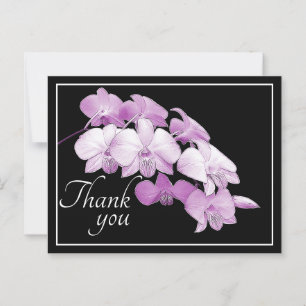 Carte Postale Orchidées roses somptueuses Merci Arrière - plan n