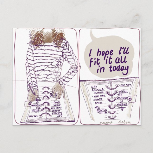 Carte Postale Ordre du jour gai (Devant)