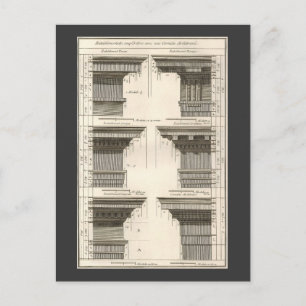 Carte Postale Ordres d'architecture, Entablatures Vintages