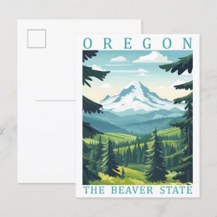 Carte Postale Oregon Beaver State USA Travel Place