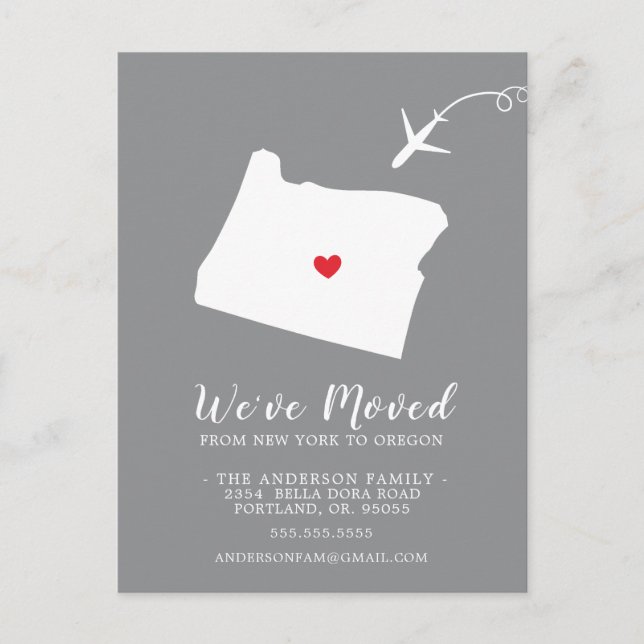 Carte postale OREGON Faire-part mobile (Devant)