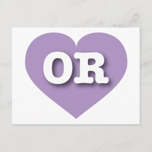 Carte Postale Oregon Lavender Heart - I love OR