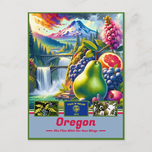 Carte Postale Oregon Majestic Merveilles : Nature et monuments (Devant)